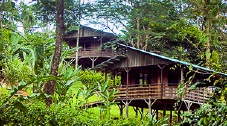 Remote rainforest preserve and eco-lodge