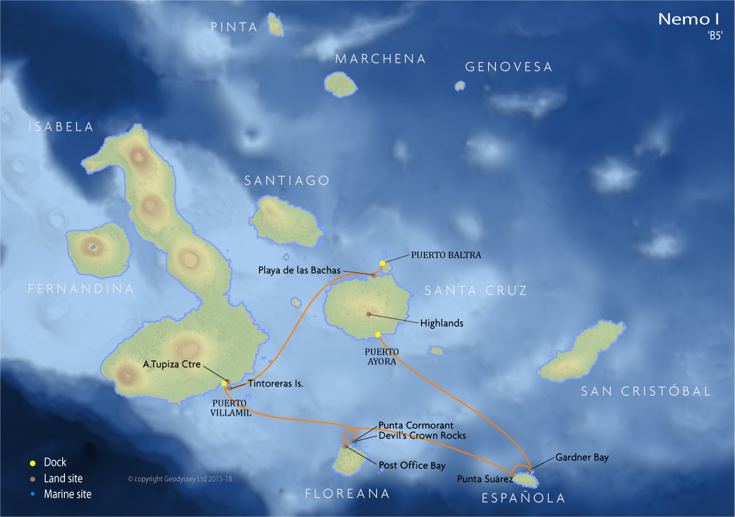 Itinerary map for Nemo I 'B5' cruise