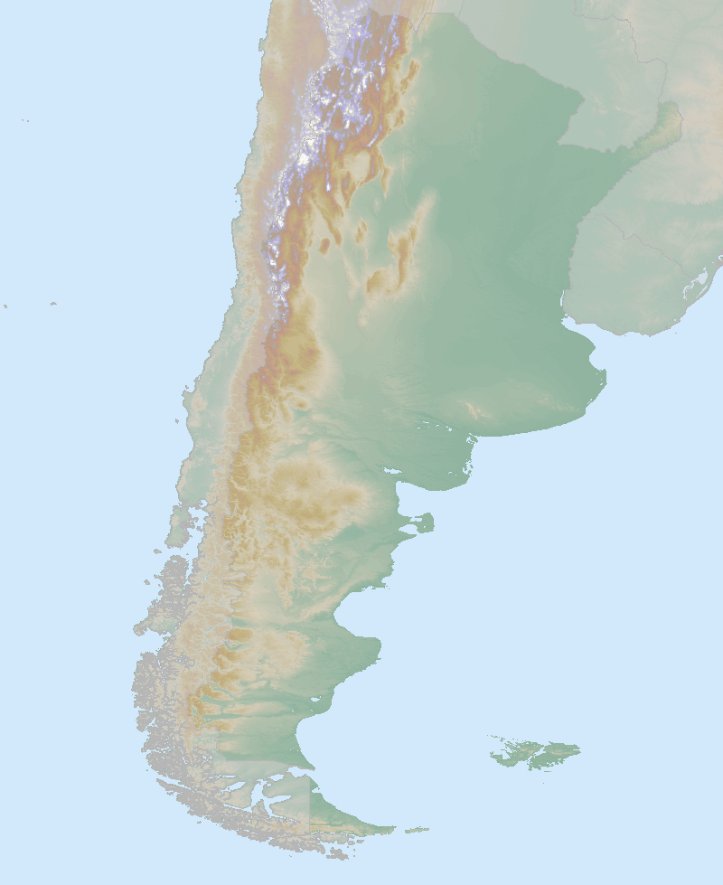 Itinerary map for Argentina 'Coast to Coast across Argentina and Chile' holiday