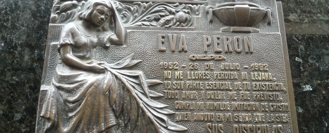 The grave of Eva Peron