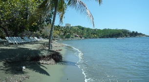 Palm-fringed holiday beaches