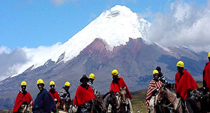 Outdoor action amongst an active volcano